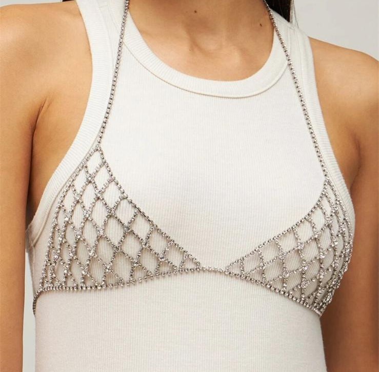 Bralette de cadena de brillantes Batic